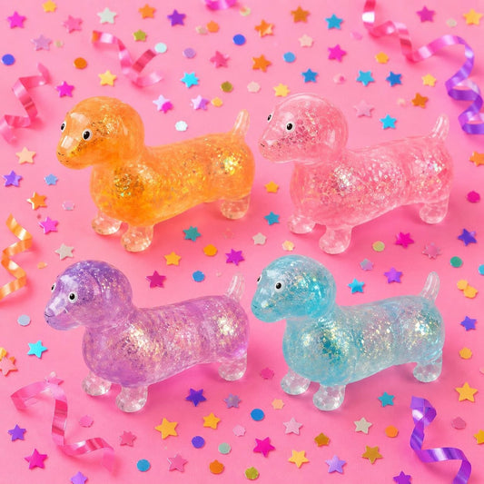 Viral Glitter Weenie Dog Squishy (PREORDER CLOSES 6/12, ETA END JUNE)