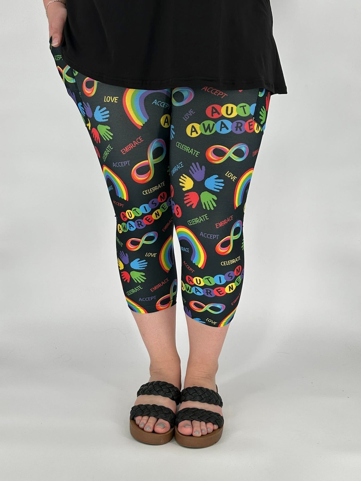 Autism Awareness Capri w/ Pockets
