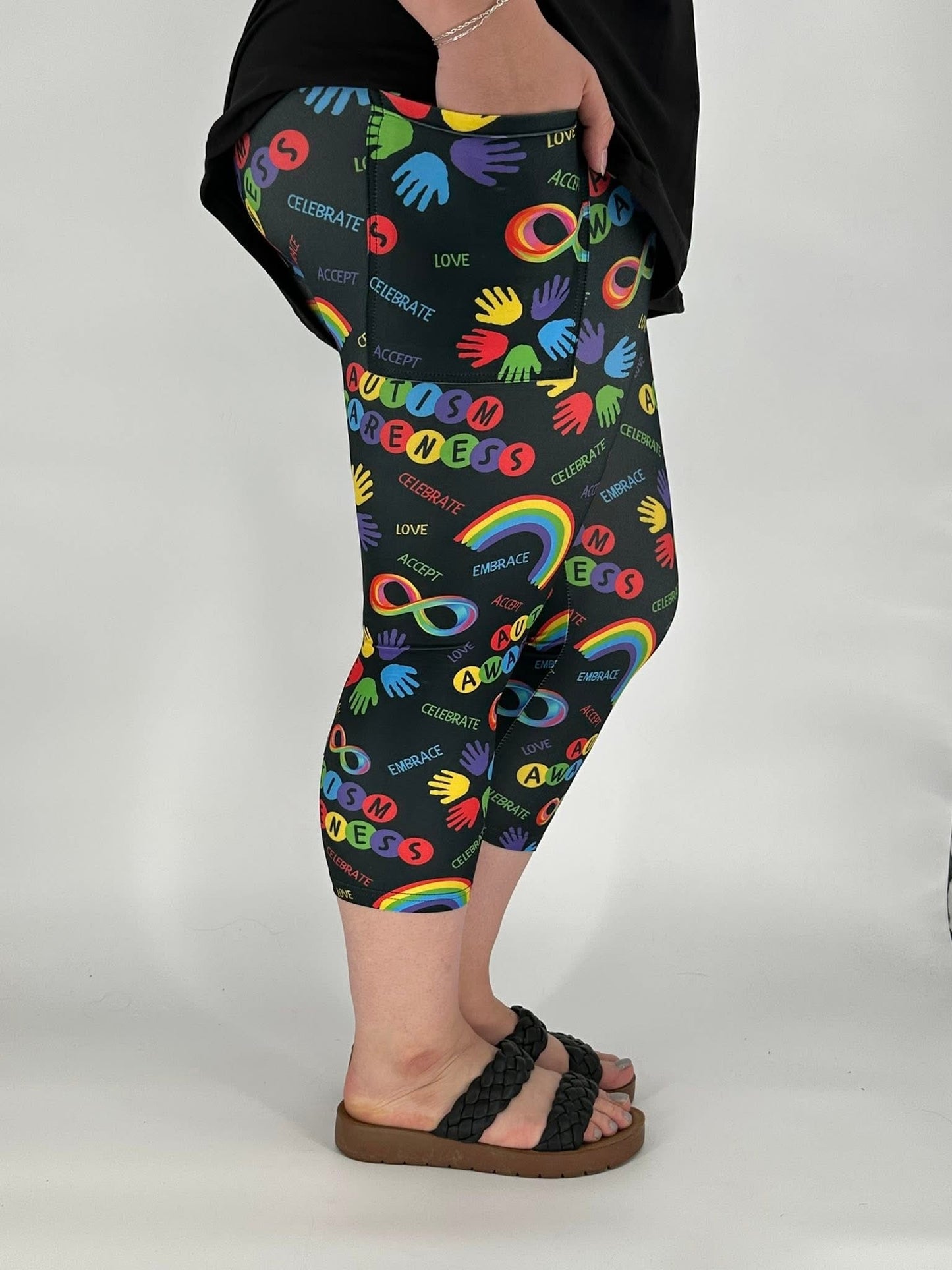 Autism Awareness Capri w/ Pockets