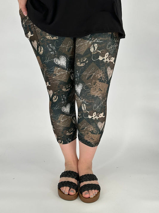 Coffee Love Capri w/ Pockets