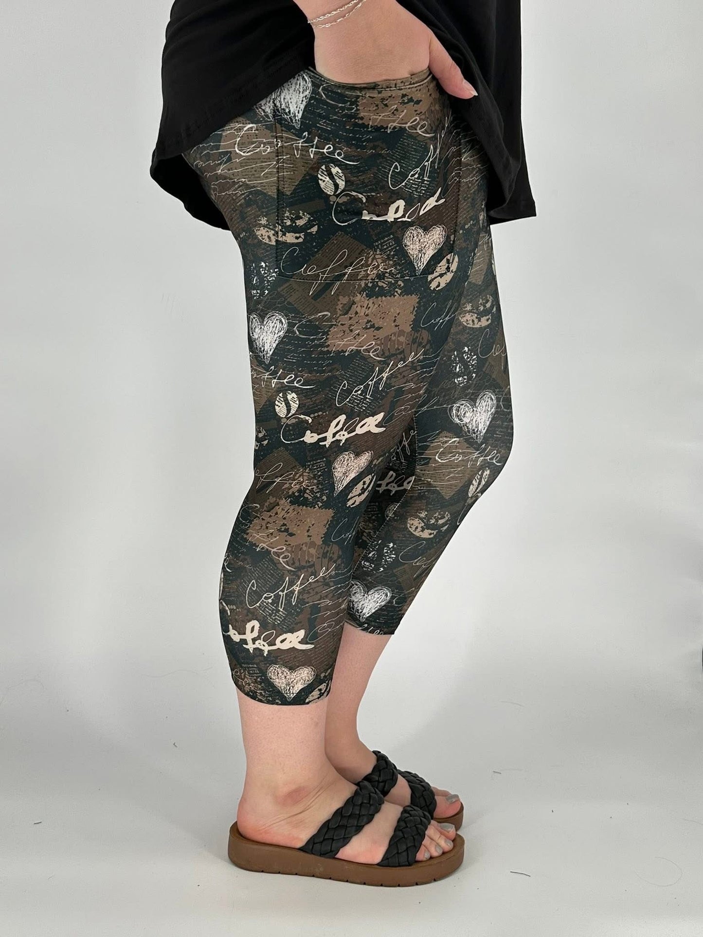 Coffee Love Capri w/ Pockets