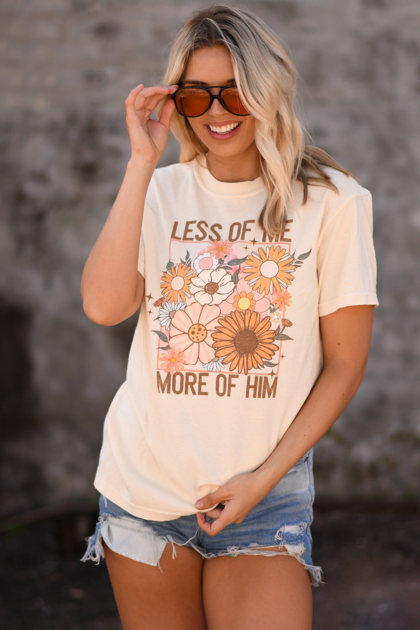 Less Of Me More Of Him graphic tee