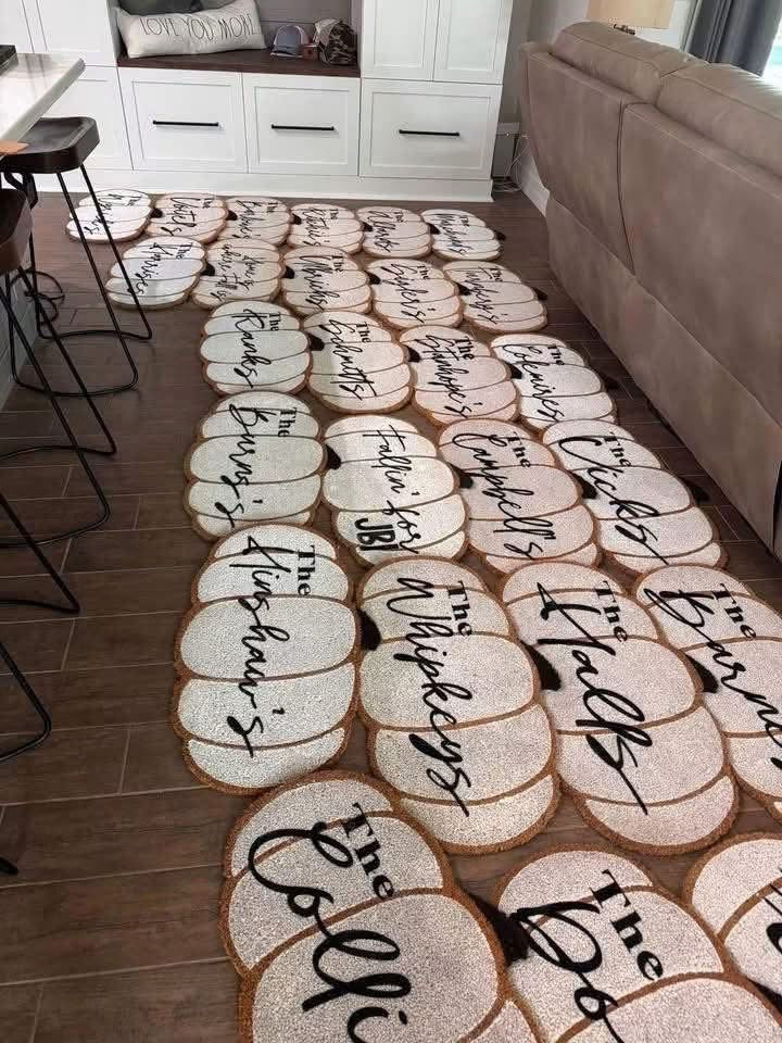 Custom Personalized Pumpkin Mats (Preorder Closes 8/13, ETA early Sept.)