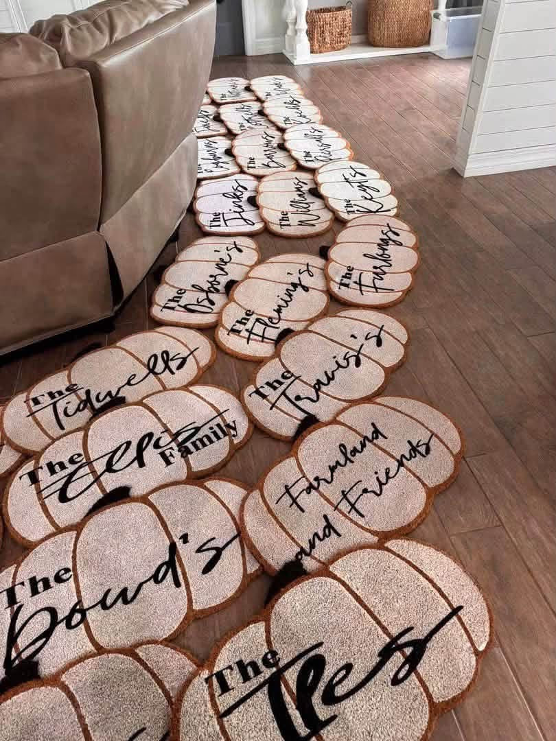 Custom Personalized Pumpkin Mats (Preorder Closes 8/13, ETA early Sept.)