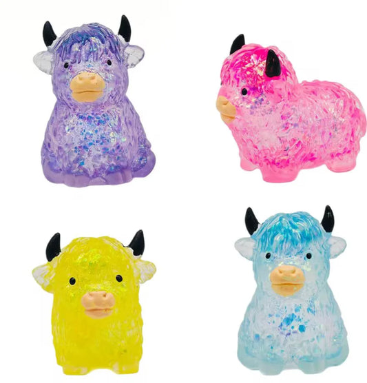 Viral Glitter Highland Cow Squishy (PREORDER CLOSES 4/13, ETA END APRIL)