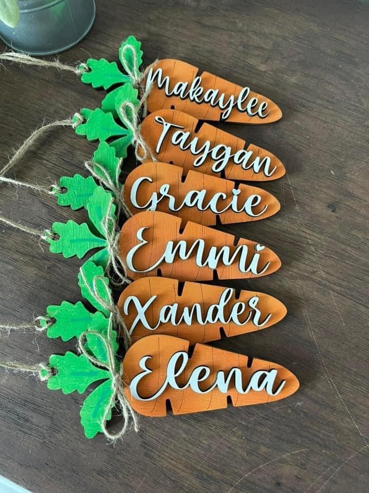 Custom Name Carrots - PREORDER ETA 3-4 Weeks