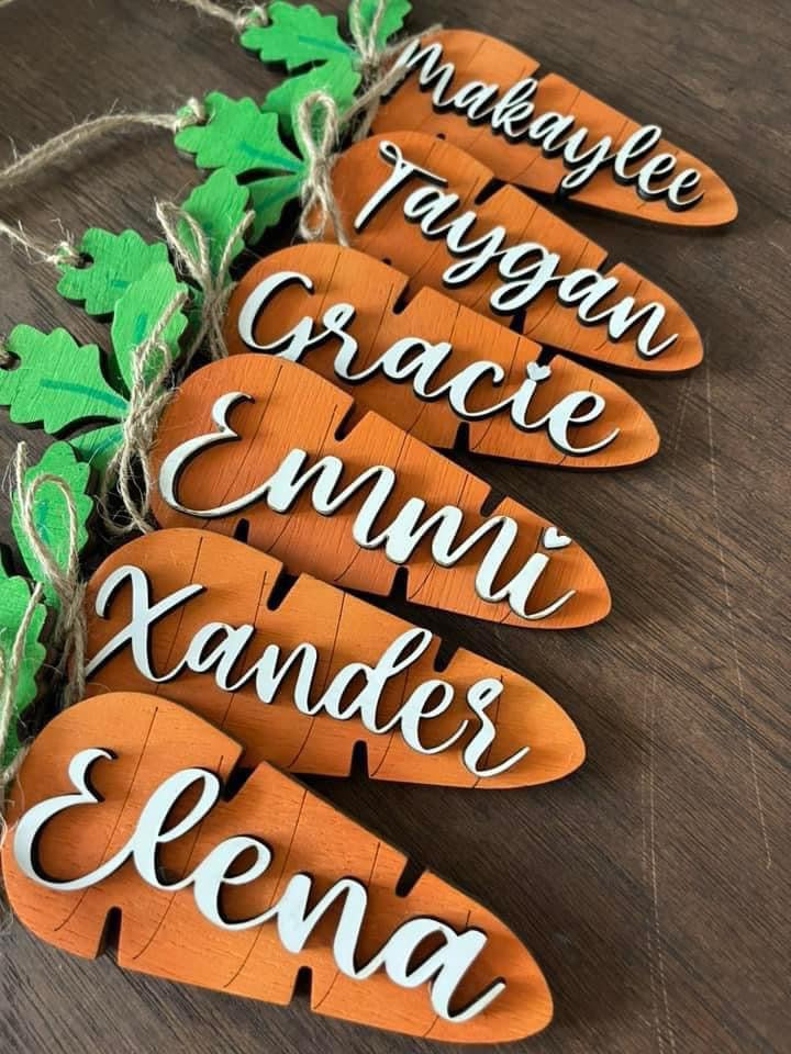 Custom Name Carrots - PREORDER ETA 3-4 Weeks