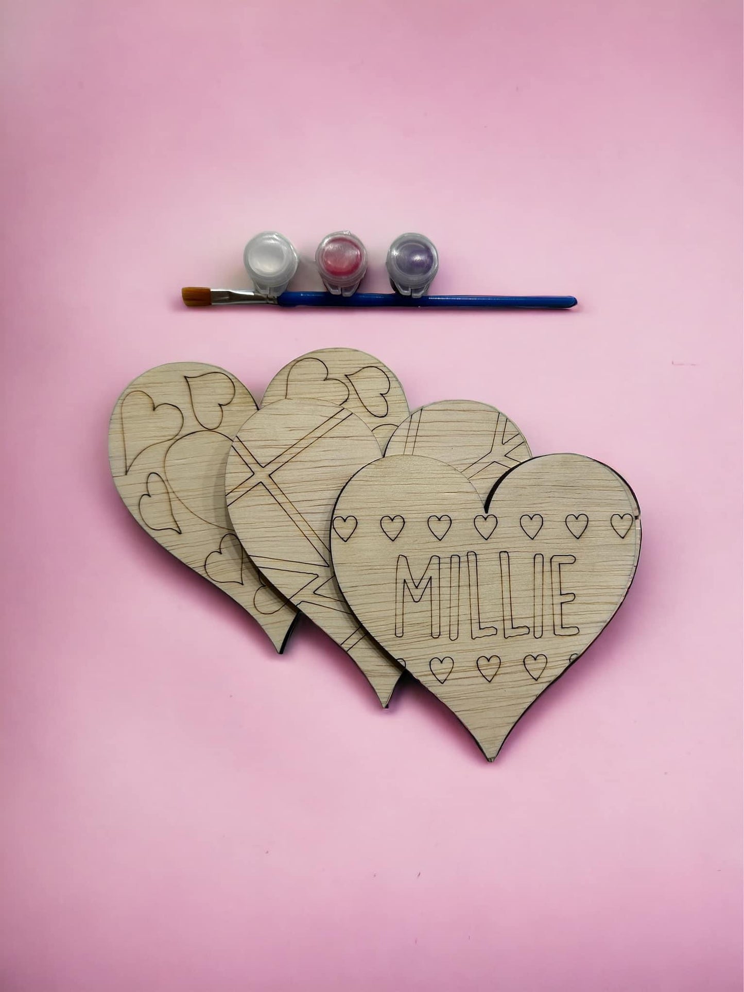 Custom Name Valentine Hearts - PREORDER Closes 1/14, ETA Early Feb.