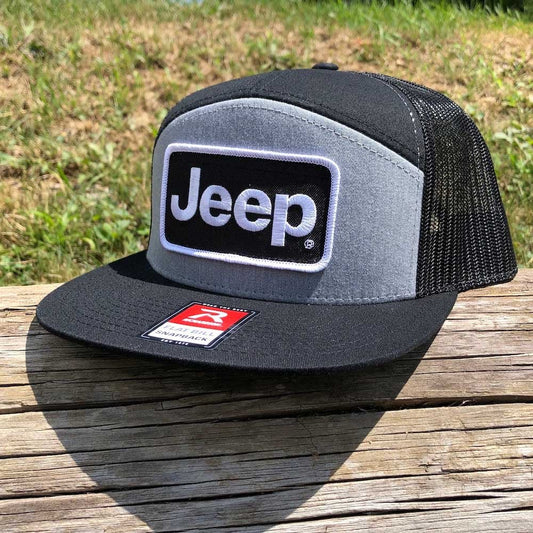 Hat - Jeep 7 Panel Flatbill Snapback Patch-FINAL SALE