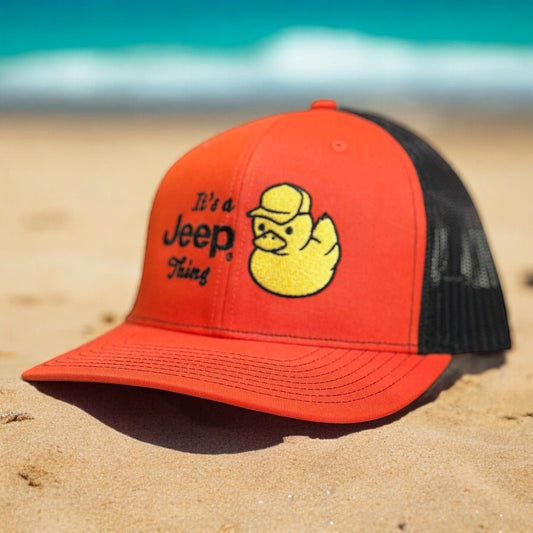 Hat - It's A Jeep Thing Duck - Orange/Black