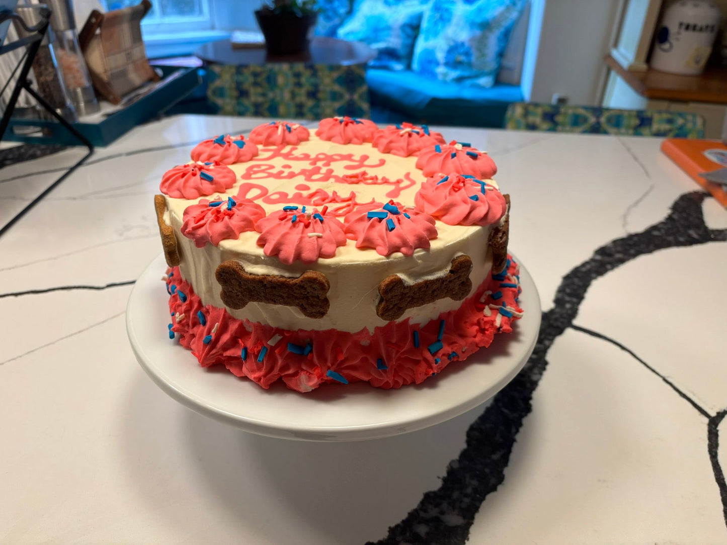 Organic Dog Birthday Cake | Peanut Butter Banana Dog Cake (Handmade in NJ)