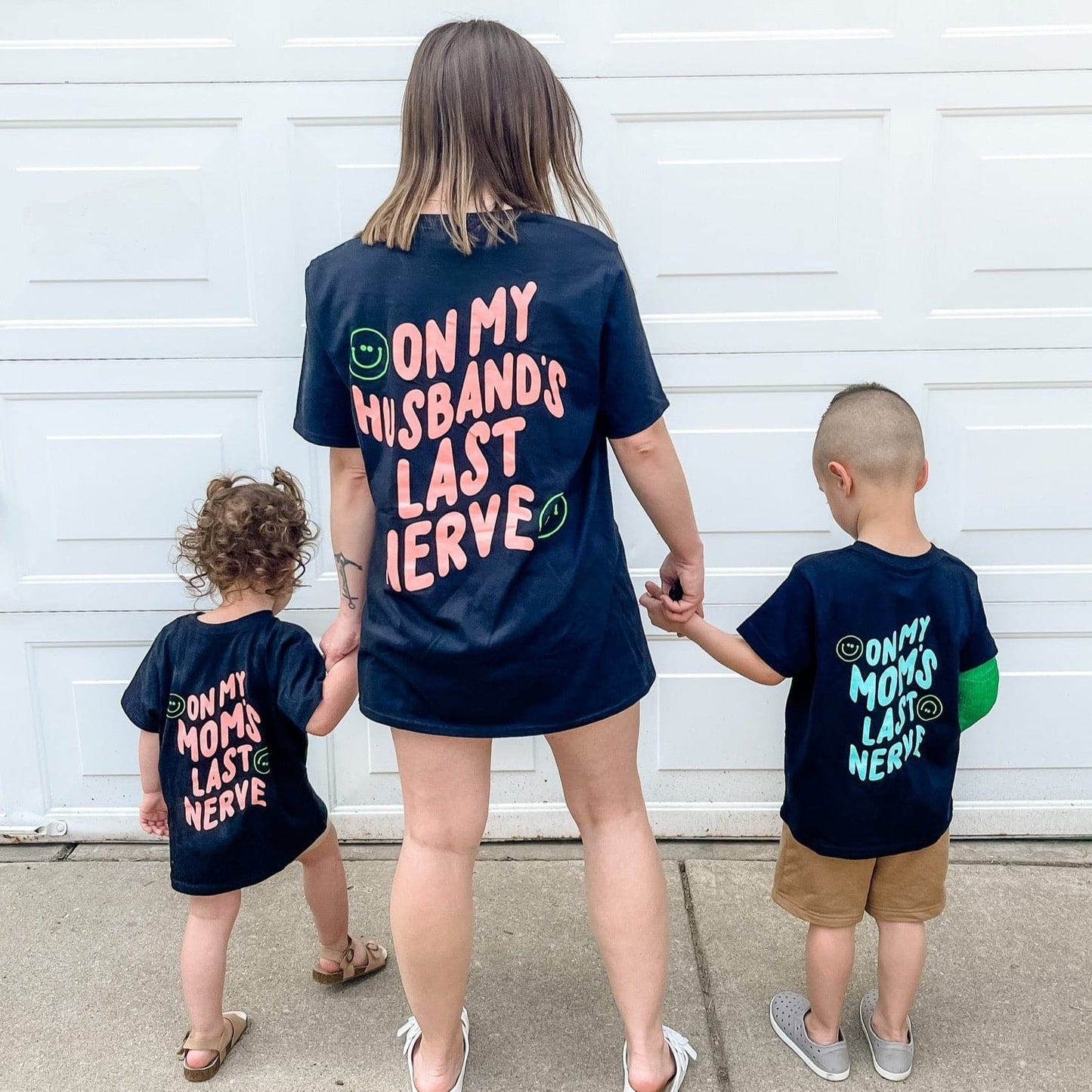On My Husband's Last Nerve Tee - Black