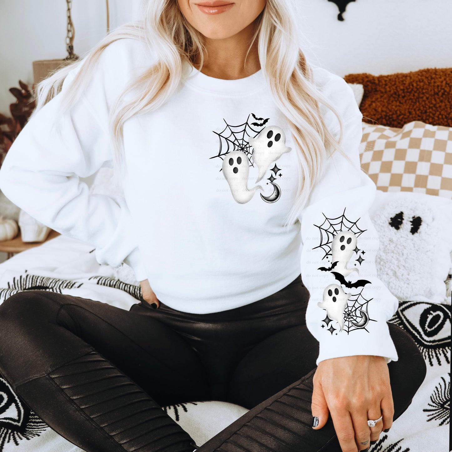 GHOST WEBS- POCKET-SLEEVE DESIGN SWEATSHIRT