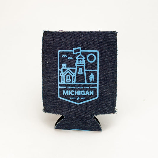 Coozie - Michigan Lighthouse (Denim)
