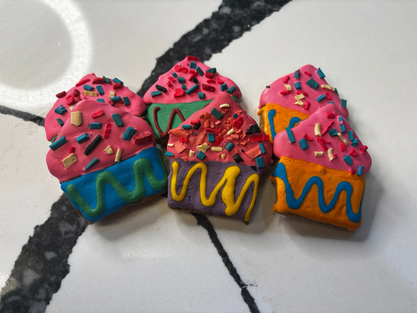 Frosted Sprinkle Cupcakes Dog Cookies – Organic Handmade Dog Treats