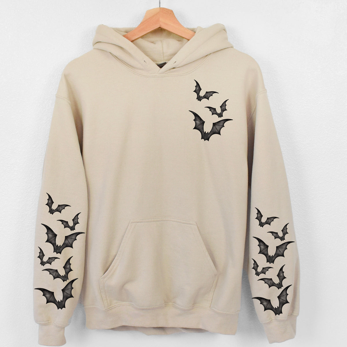 BAT CRAZY HOODIE FRONT & SLEEVE DESIGN