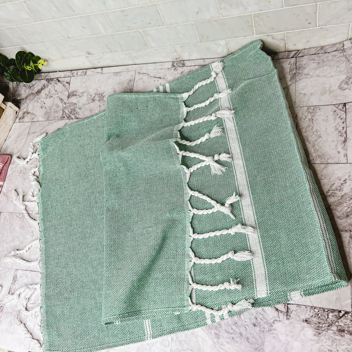 Turkish Hand Towel Oversized 100% Cotton Peshtemal Lightweight Absorbent