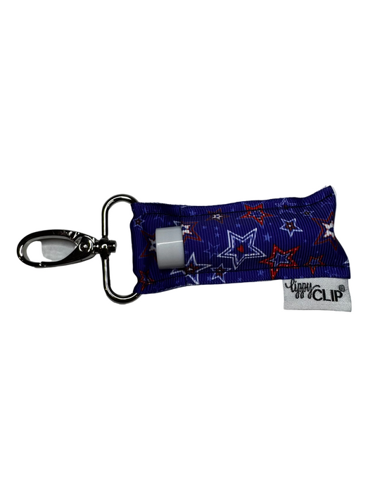 Patriotic Layered Stars LippyClip® Lip Balm Holder