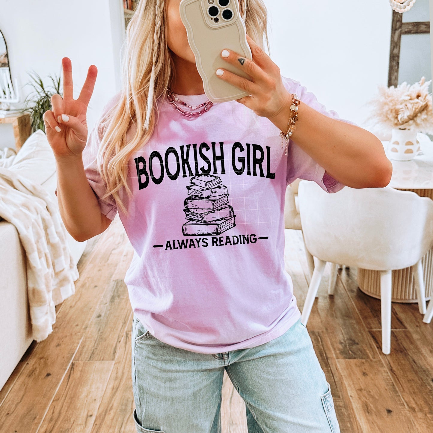 BOOKISH GIRL ALWAYS READING TEE