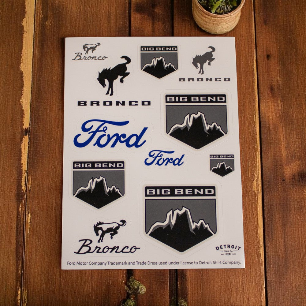 Sticker - Ford Bronco Big Bend - Sheet