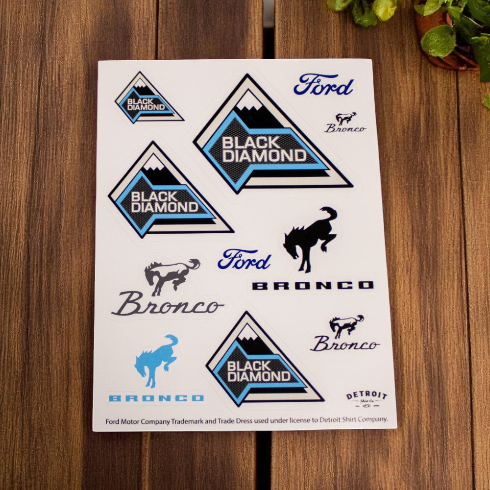 Sticker - Ford Bronco Black Diamond - Sheet