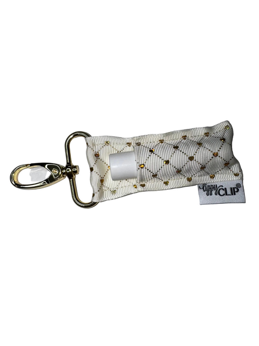 Gold Lattice on Ivory LippyClip®