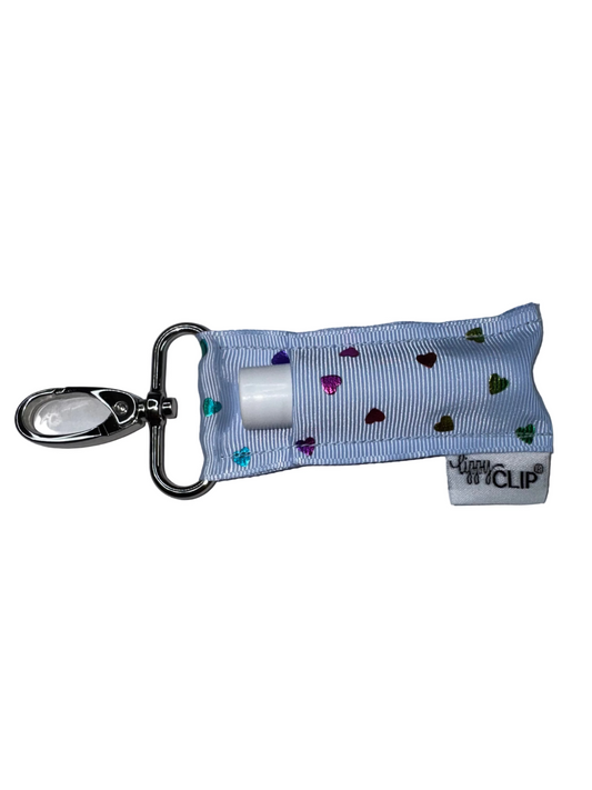 Rainbow Hearts on Blue LippyClip®