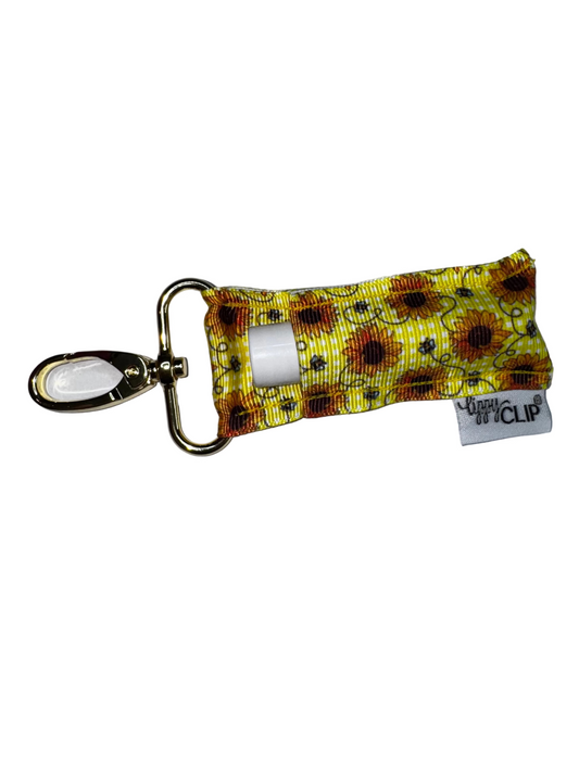 Sunflowers and Bumblebees LippyClip® Lip Balm Holder