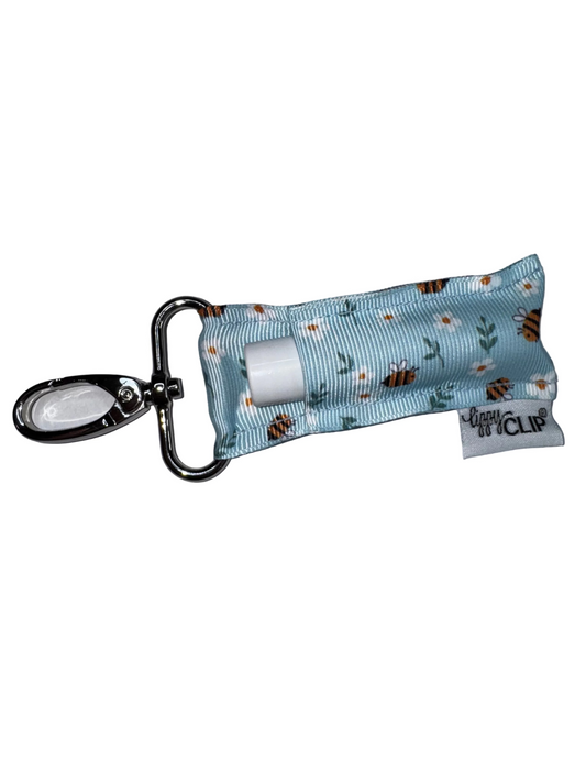 Bees and White Flowers LippyClip® Lip Balm Holder