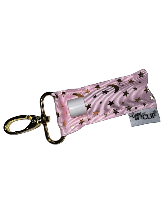 Celestial on Pink LippyClip® Lip Balm Holder