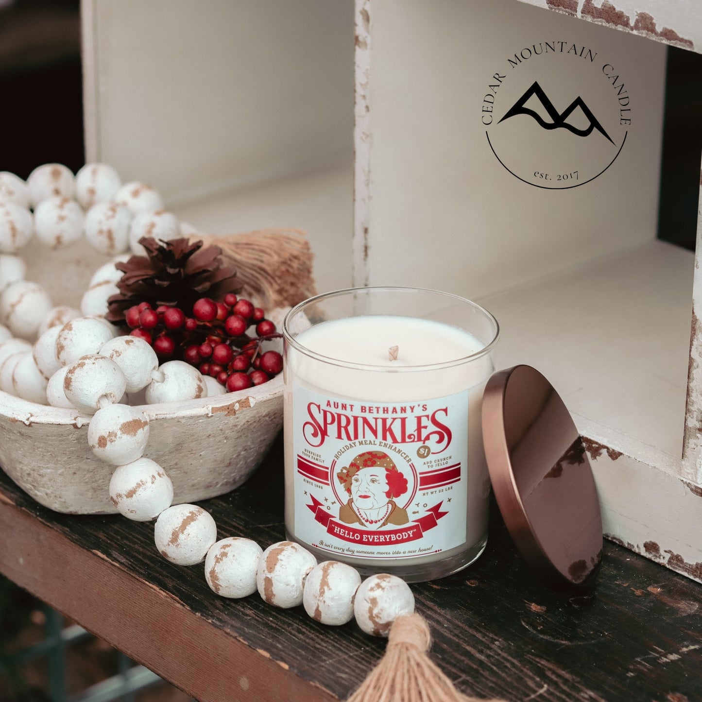 Aunt Bethany 9 oz Jar Soy Candle - Winter Scents
