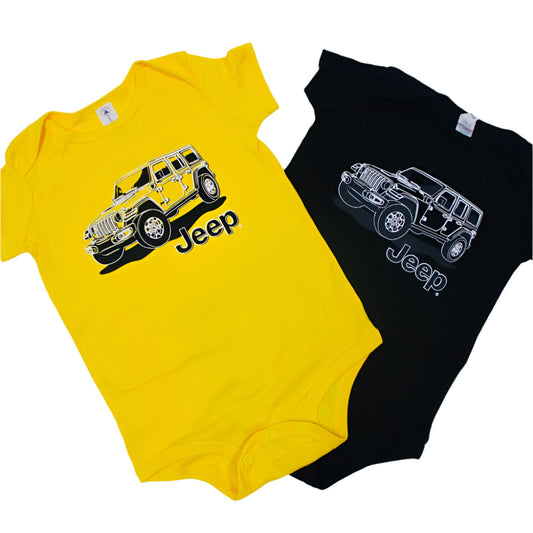Baby Onesie - Jeep Wrangler Line Art