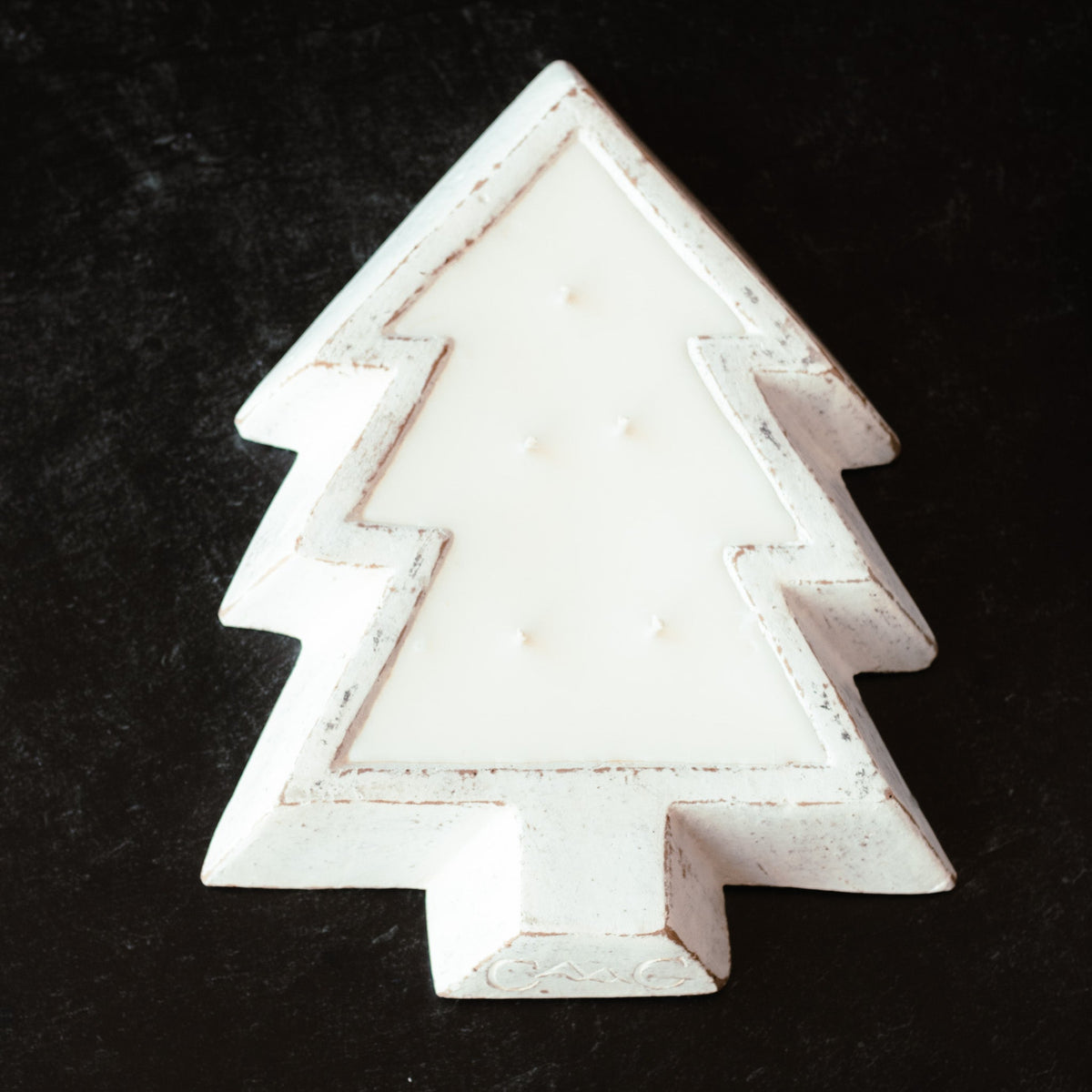 White Pottery Tree Bowl Candle - Blackberry Ginger