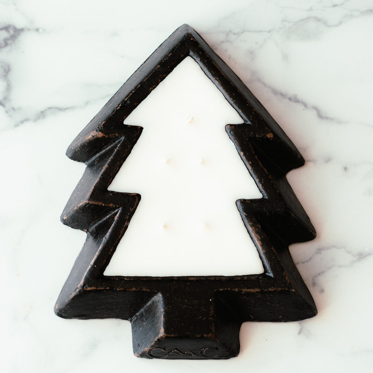 Black Pottery Tree Bowl Candle - Fraser & Fir Needle
