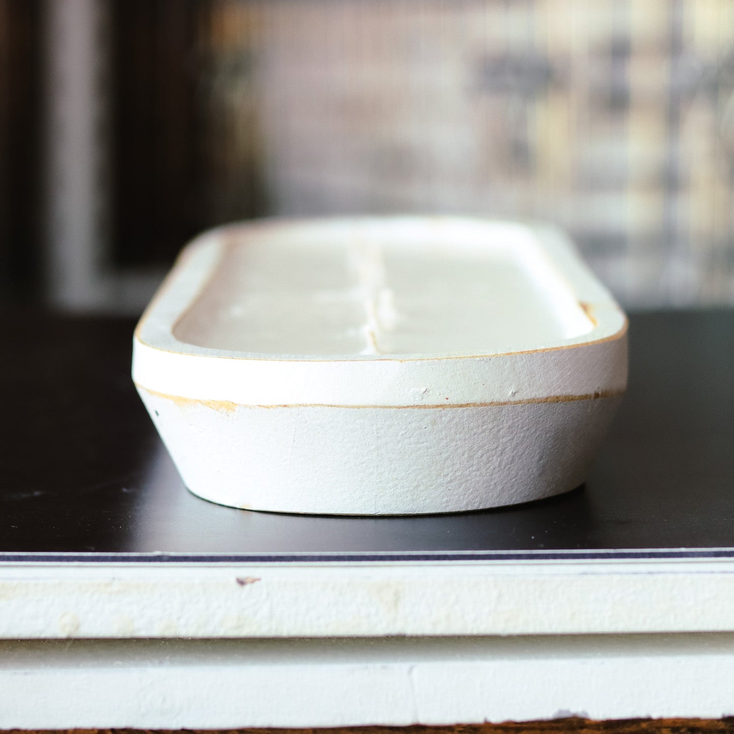 Arabian Dusk - 7 Wick White Wood Dough Bowl Candle