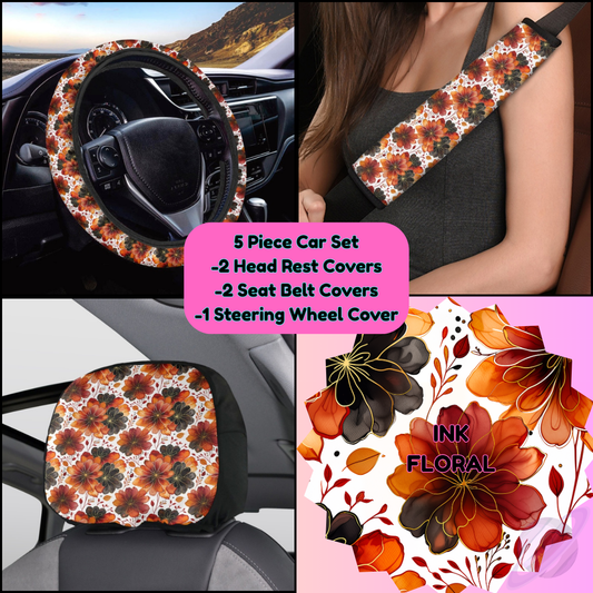 5 PIECE CAR SET-INK FLORAL-PREORDER CLOSING 9/5