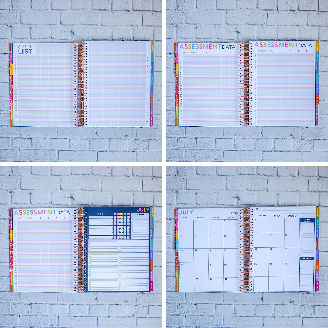 Gimme Stripes - MULTICOLOR Teacher Planner by BERTEAU & Co.