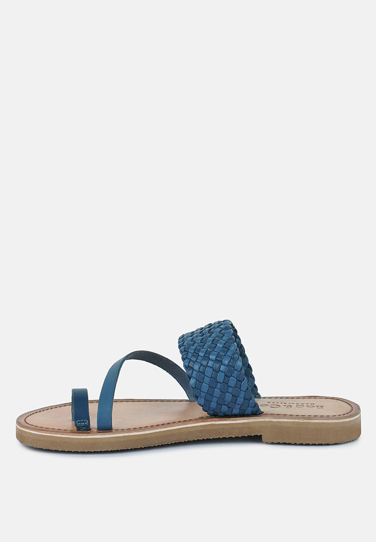 Isidora Braided Leather Flat Sandal