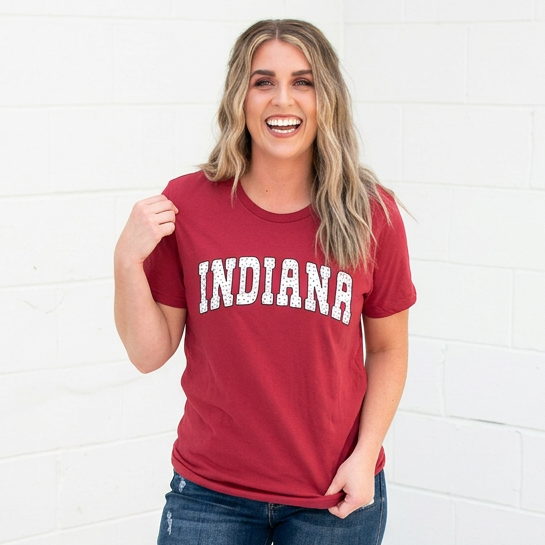 Indiana Speckled Varsity Adult Graphic Tee