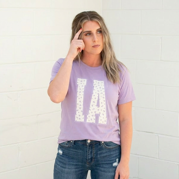 Iowa Floral Varsity Adult Graphic Tee