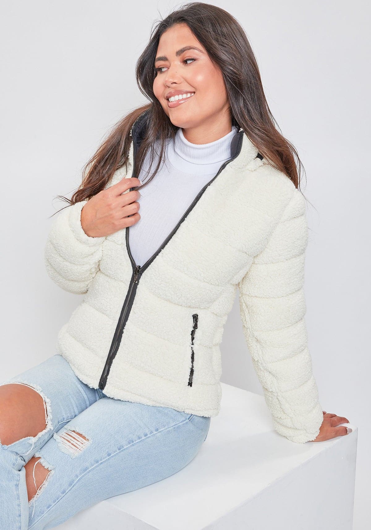 Poodle Fur Reversible Jacket