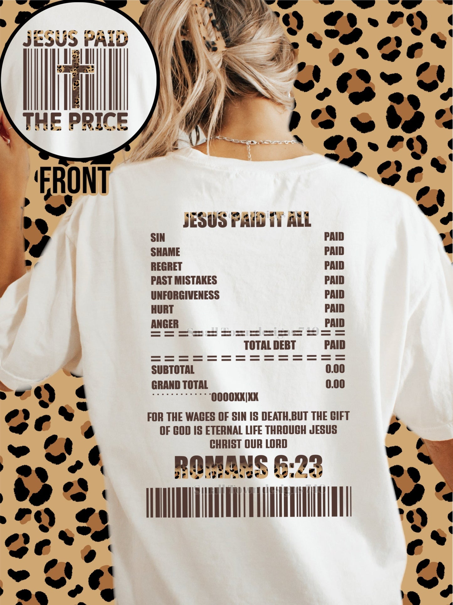 JESUS PAID THE PRICE DOUBLE SIDED TEE