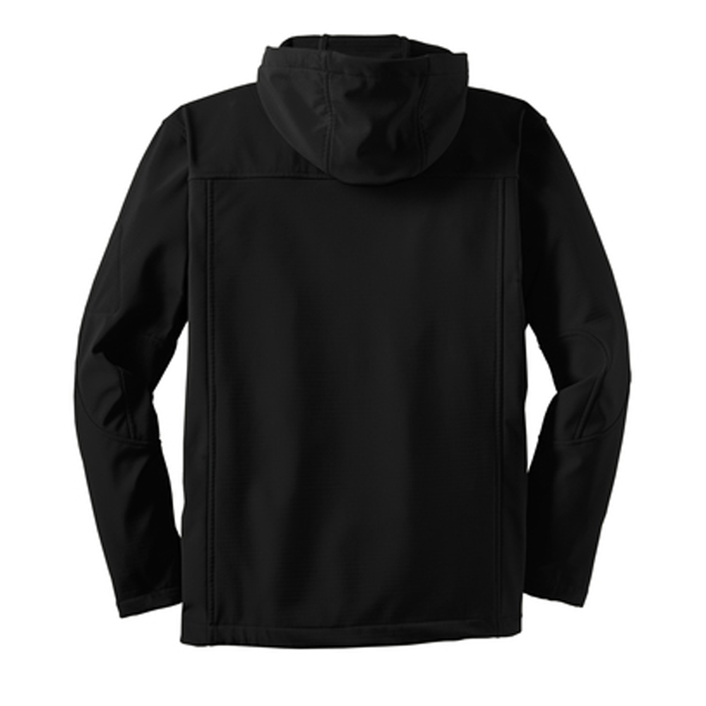 Mens Jeep® Rectangle Logo Hooded Softshell Jacket - Black