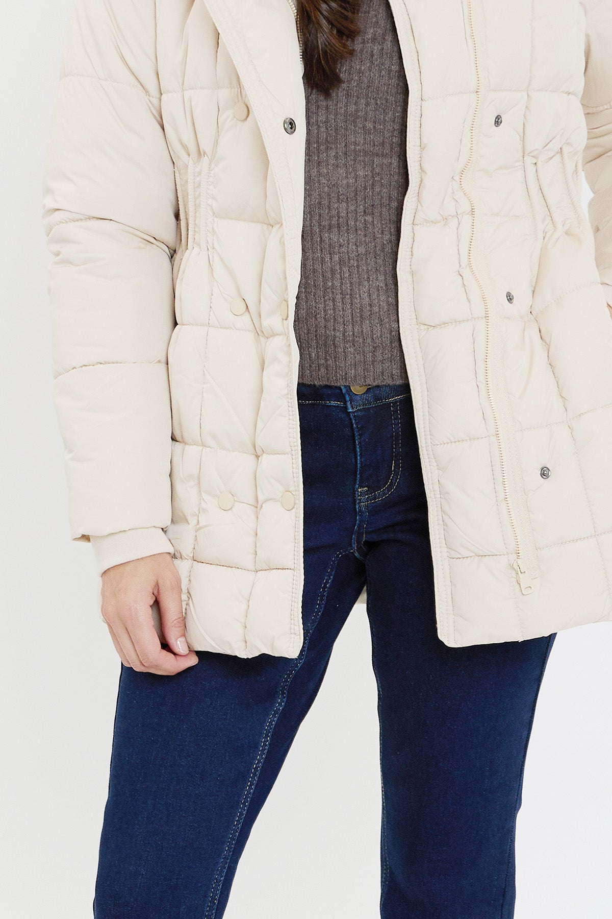 Detailed Snap Puffer Jacket