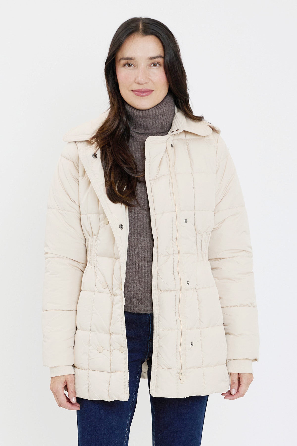 Detailed Snap Puffer Jacket