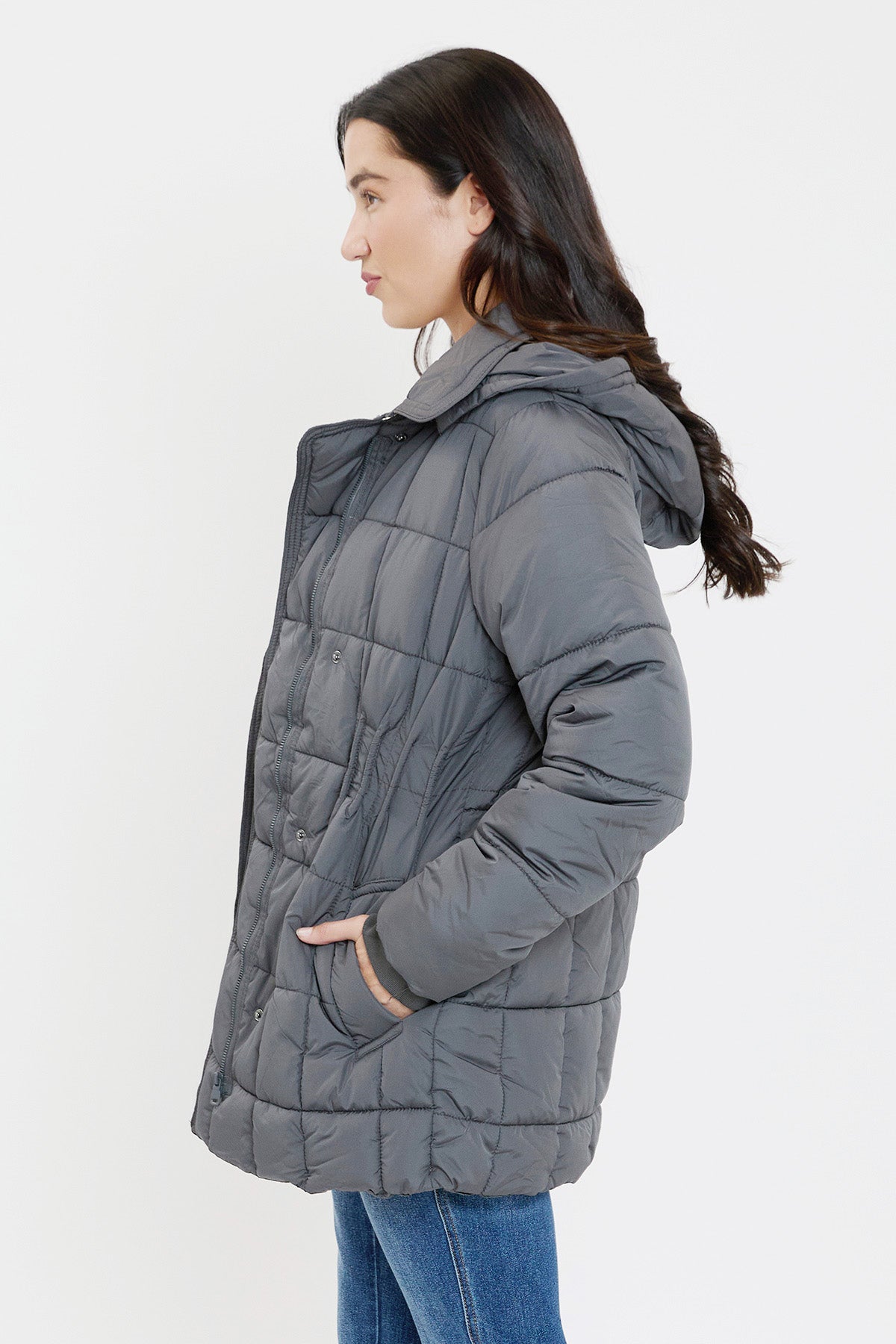 Detailed Snap Puffer Jacket