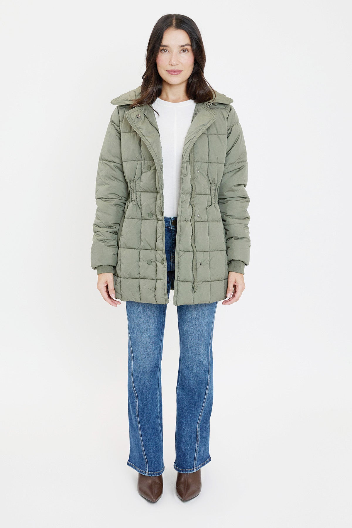 Detailed Snap Puffer Jacket