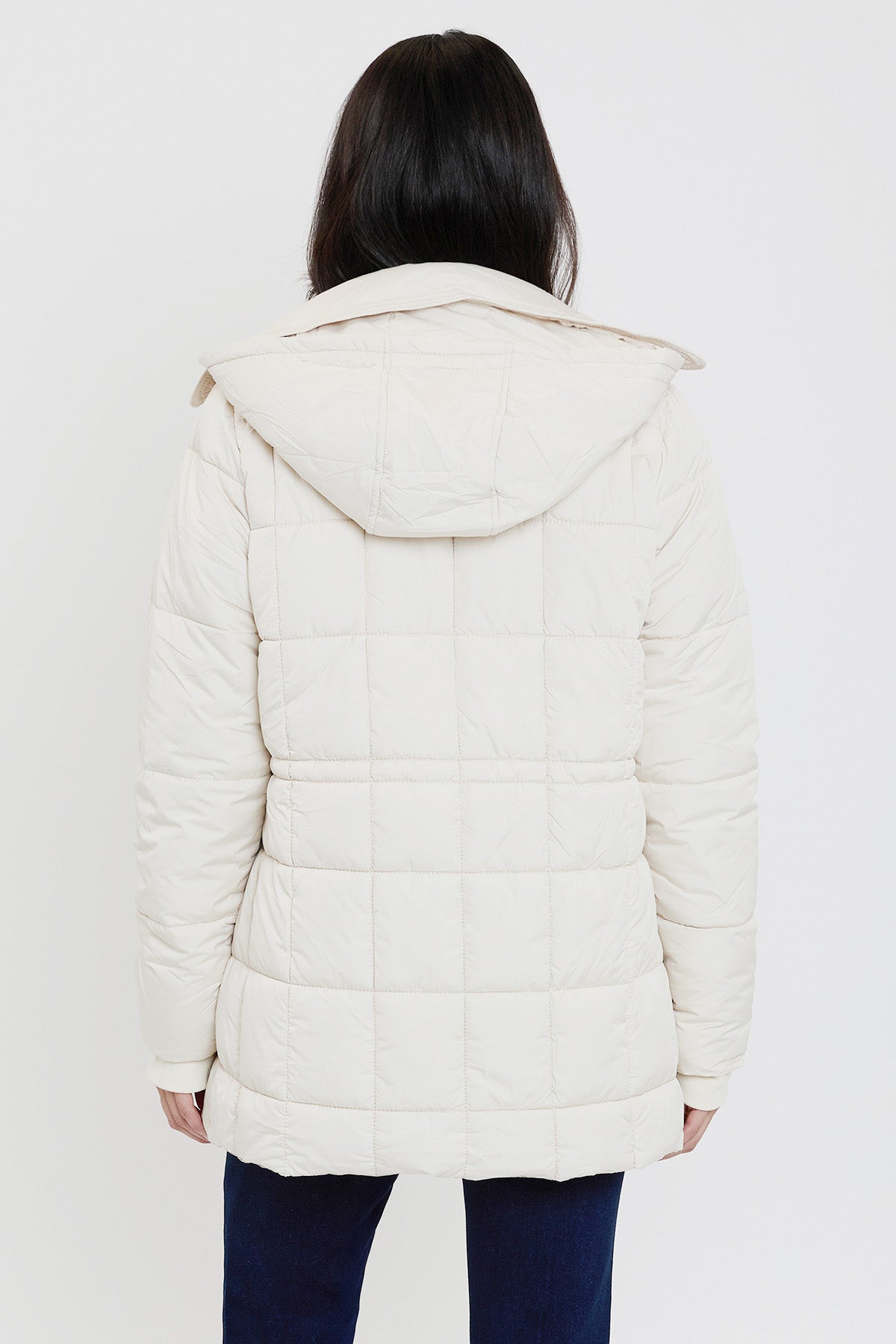 Detailed  Puffer Snap Jacket