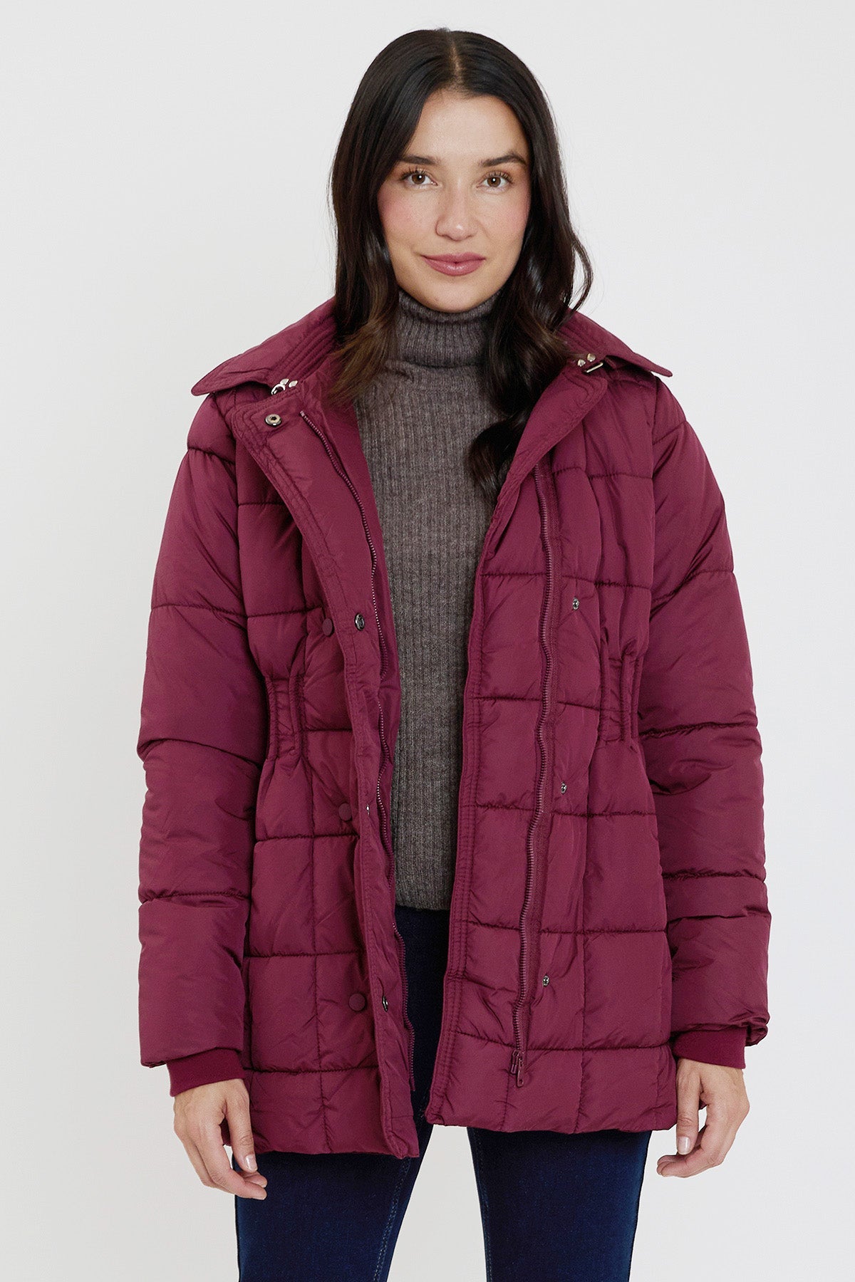 Detailed Snap Puffer Jacket