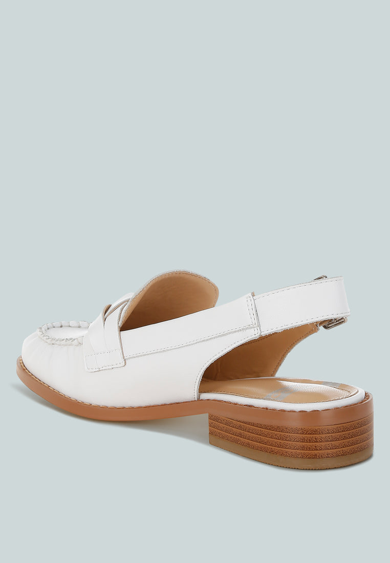 Jemykin Genuine Leather Loafer Sandals